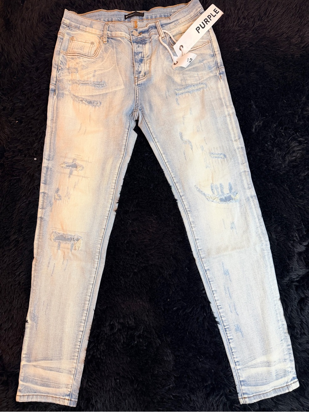 Brand Light Wash Distressed Men’s Jeans